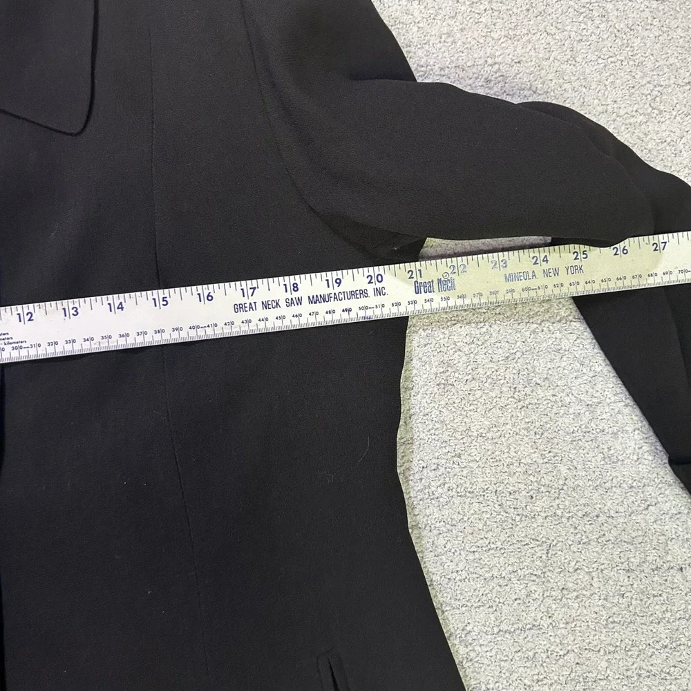 Zelda‎ Coat Vintage 90s Longline 12 Black Minimalist Dark Academia Evening